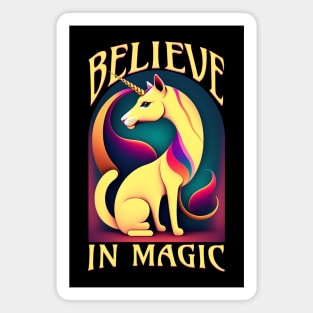 Believe In Magic CatUnicorn Magnet